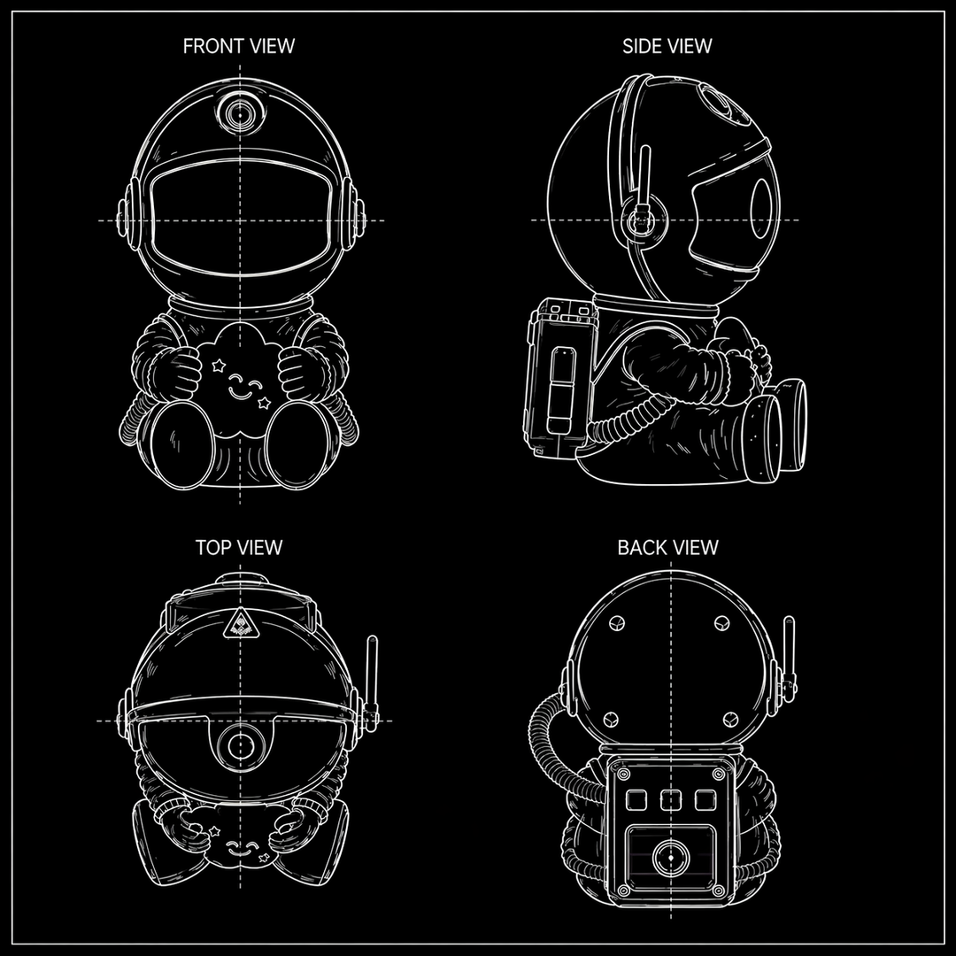 Astronaut-galakseprojektor