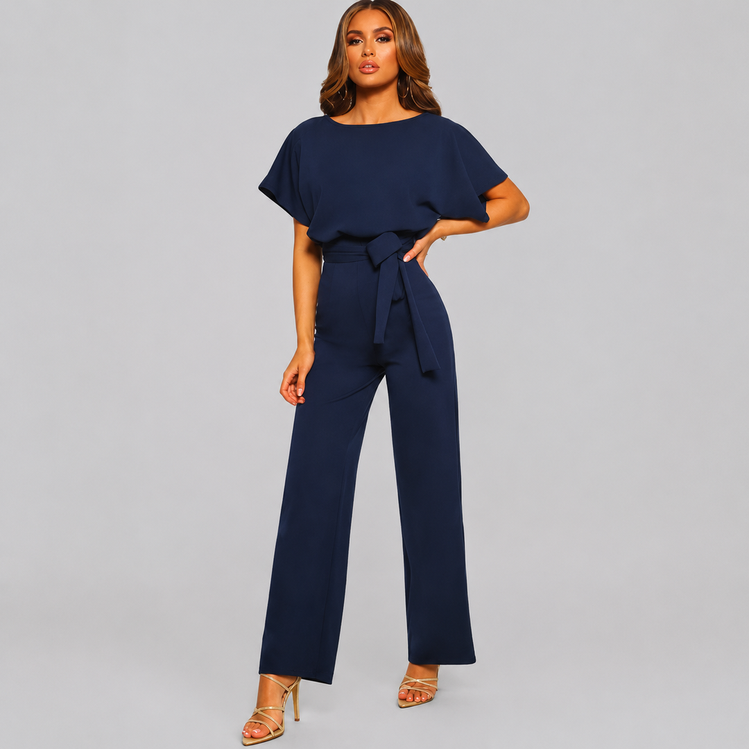 Dame Kort Erme Rett Bein Jumpsuit