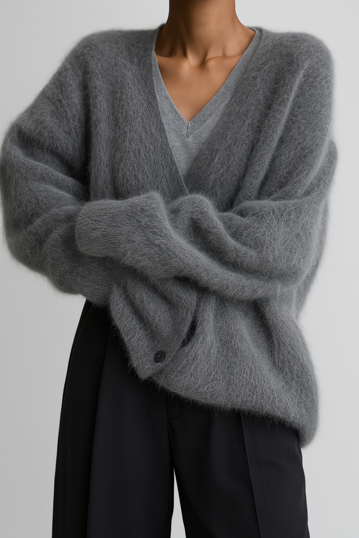 Kvinners luksus fin ull cardigan