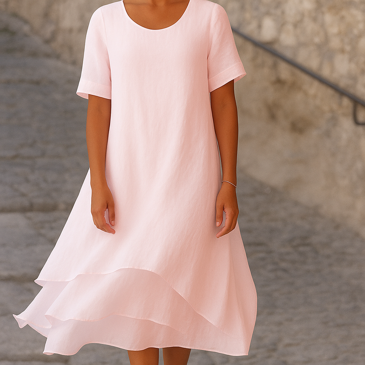 Chic Blokk Splitt Kjole Uanstrengt Moderne Eleganse