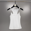 Kvinne Usynlig Stropp Ribbet Tank Top
