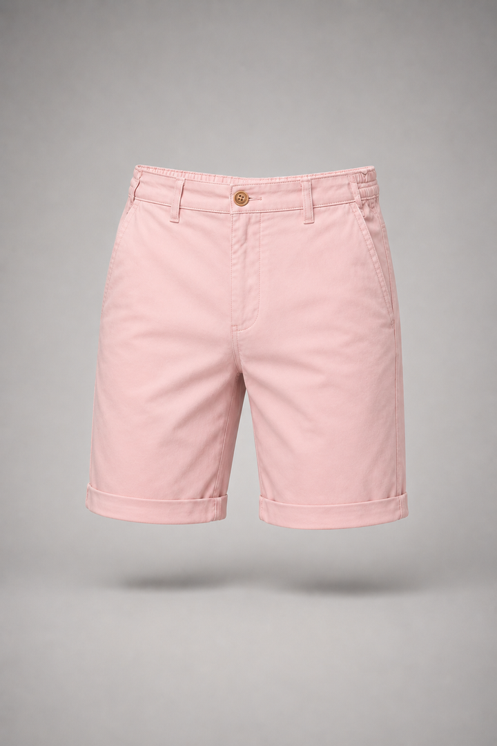 Tilpassede sommershorts til herre – lett polyester-twill, avslappet passform