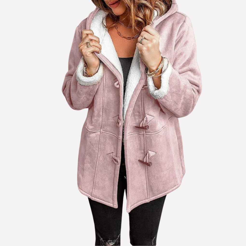Kvinners Jakke med Hette og Toggle Lukking