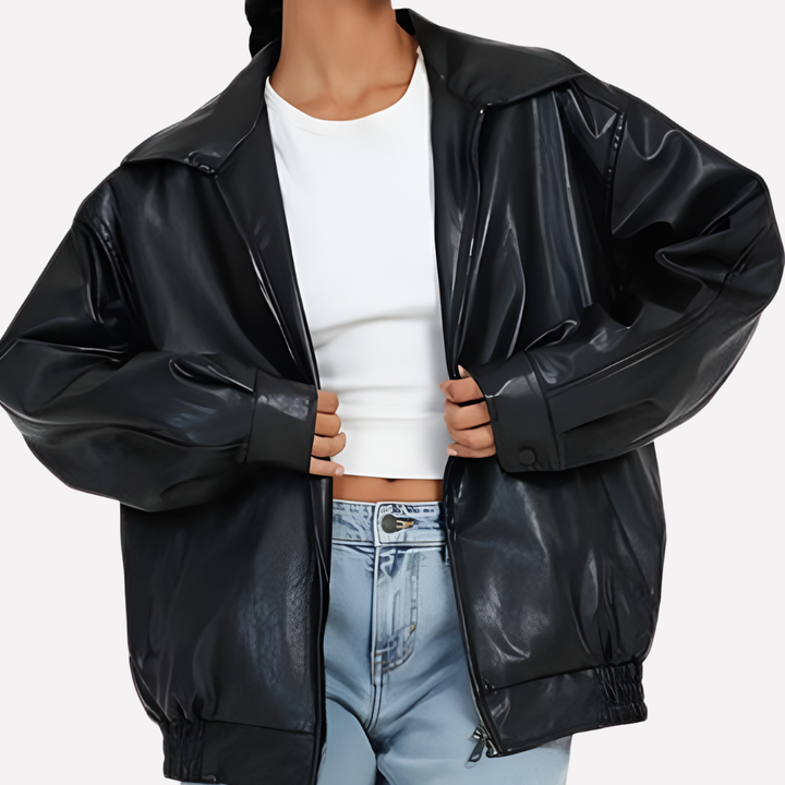 Kvinners Oversized Bomber Jakke