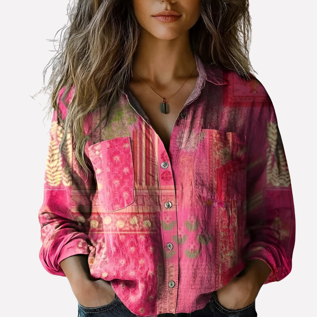 Kvinners Knapp-Ned Skjorte