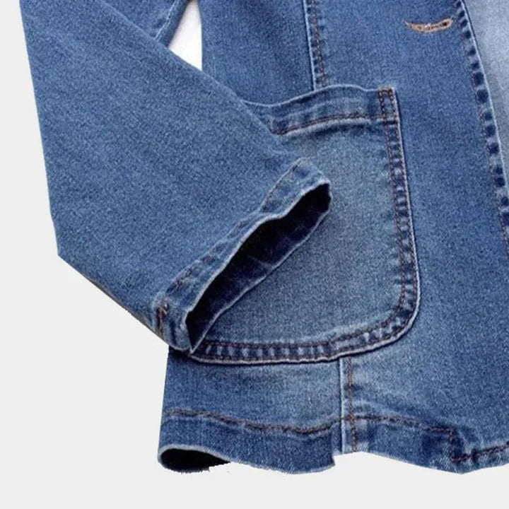 Stilig Denim Blazer for Kvinner