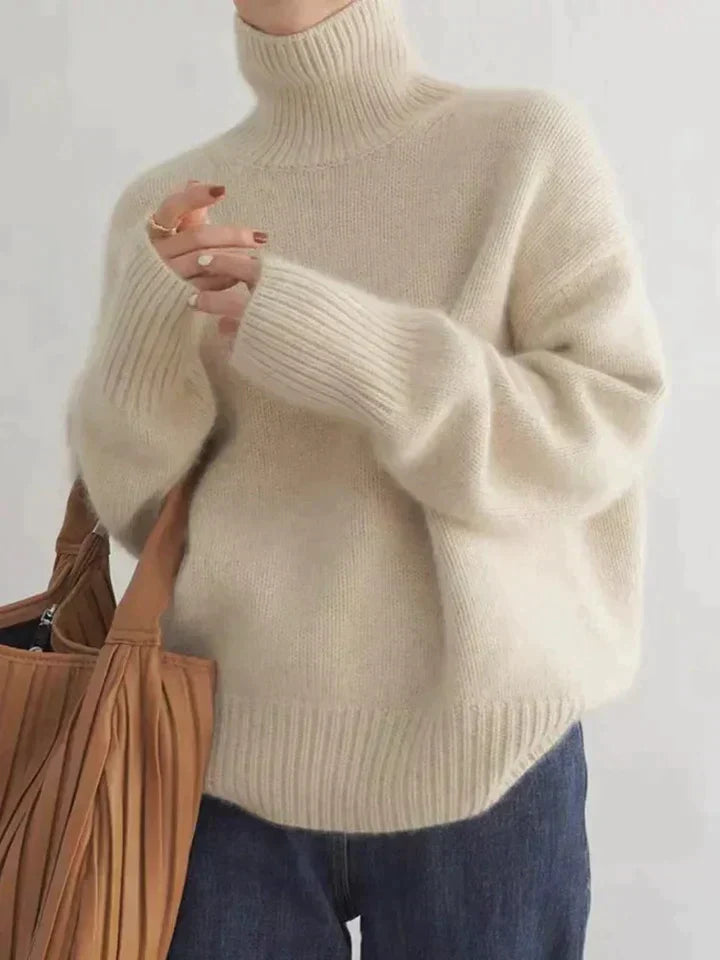 Luksus fin ull Turtleneck Sweater for Kvinner