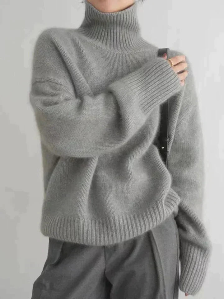 Luksus fin ull Turtleneck Sweater for Kvinner