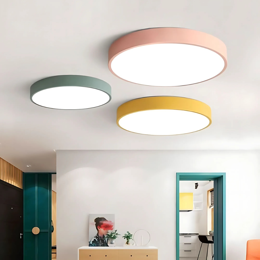 Delos Skandi Taklampe i Tre | LED-Designlys med Naturlig Uttrykk