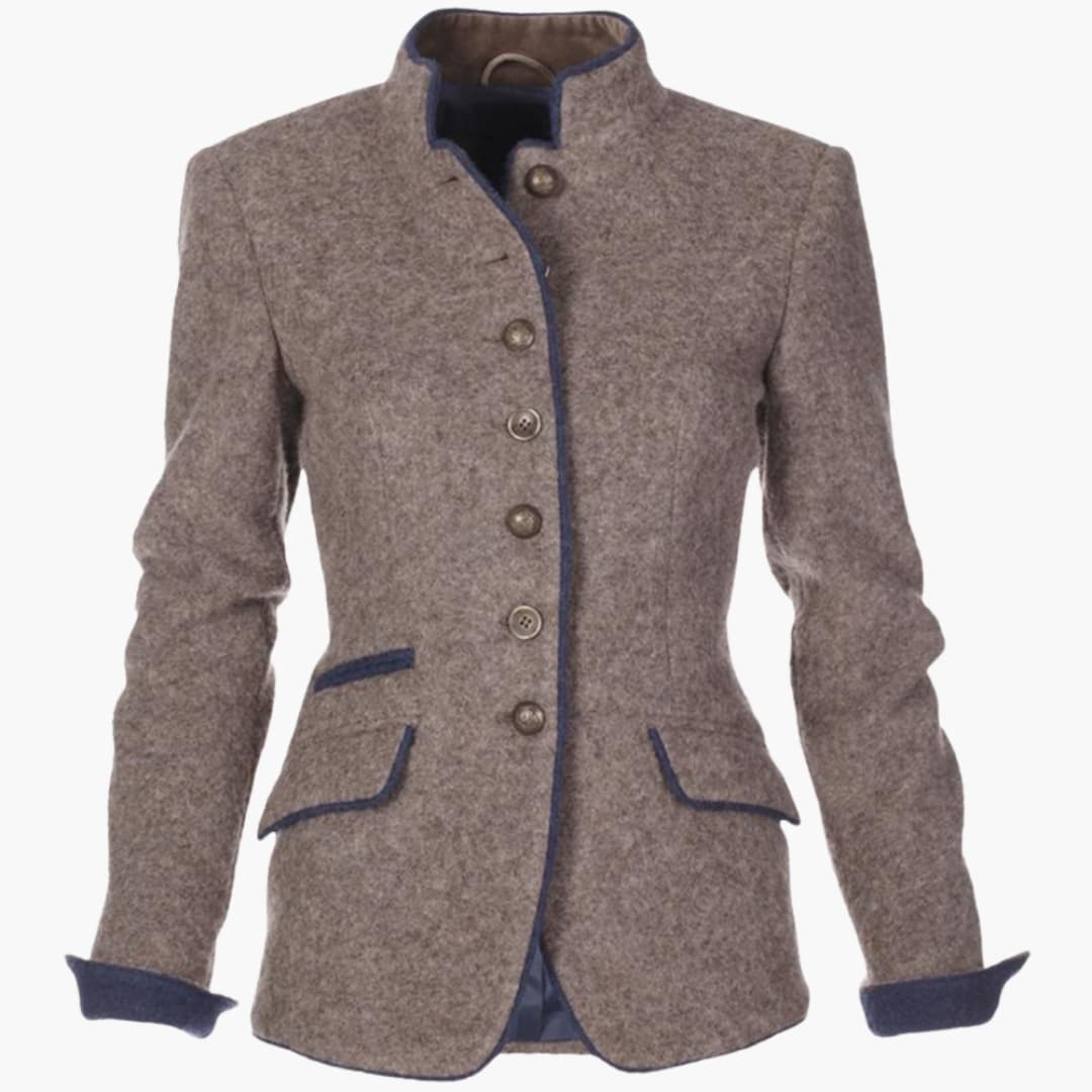 Kvinnes Reverskrage Blazer – Knapp Front Stil