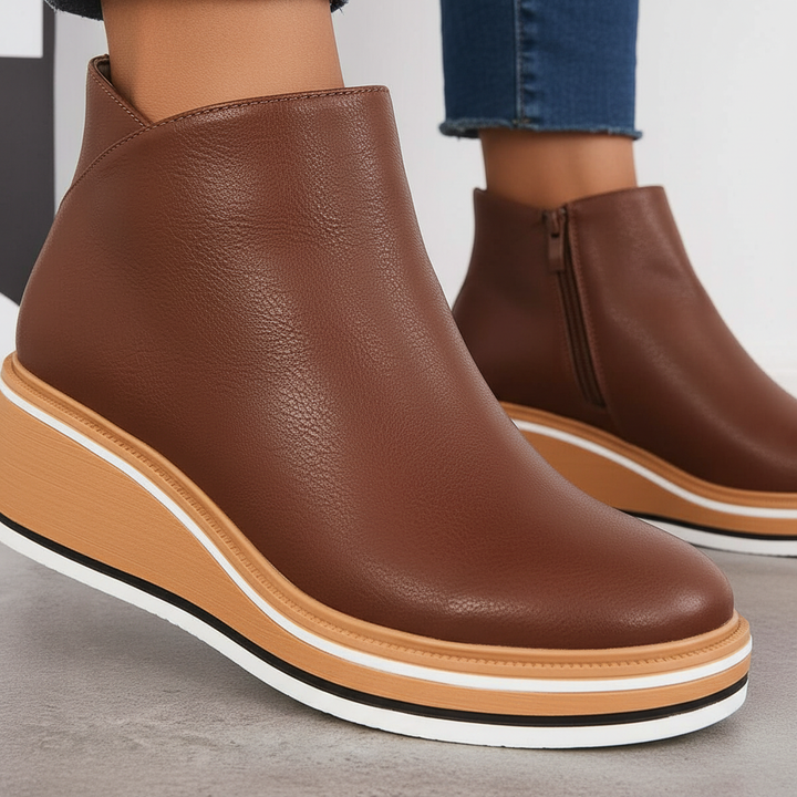Dr. Martens-lignende støvletter med plattform for dame - Natalie