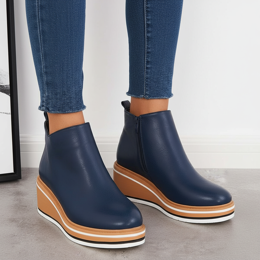 Dr. Martens-lignende støvletter med plattform for dame - Natalie