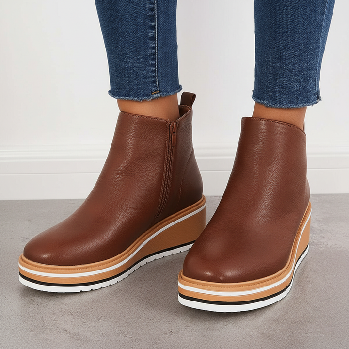 Dr. Martens-lignende støvletter med plattform for dame - Natalie