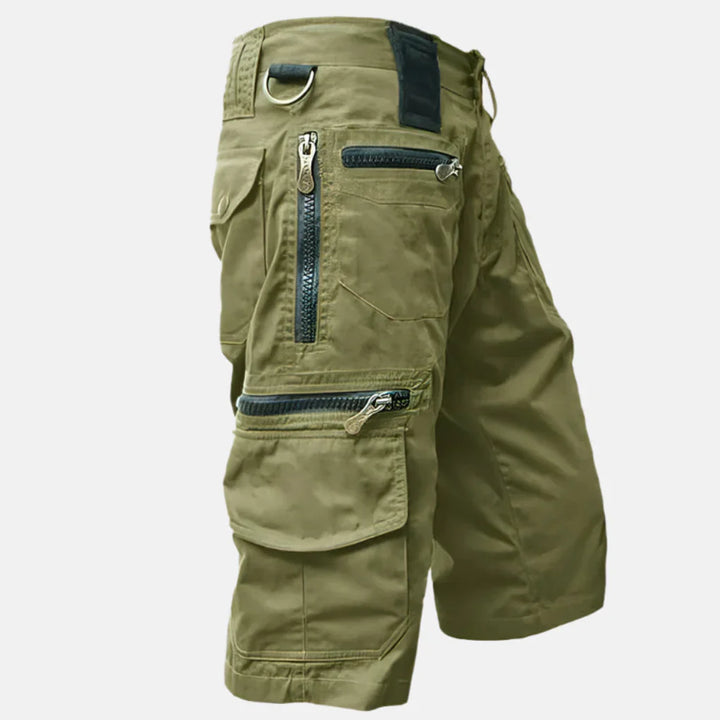 Herre Nytte Cargo Shorts med Kne-Lengde Passform