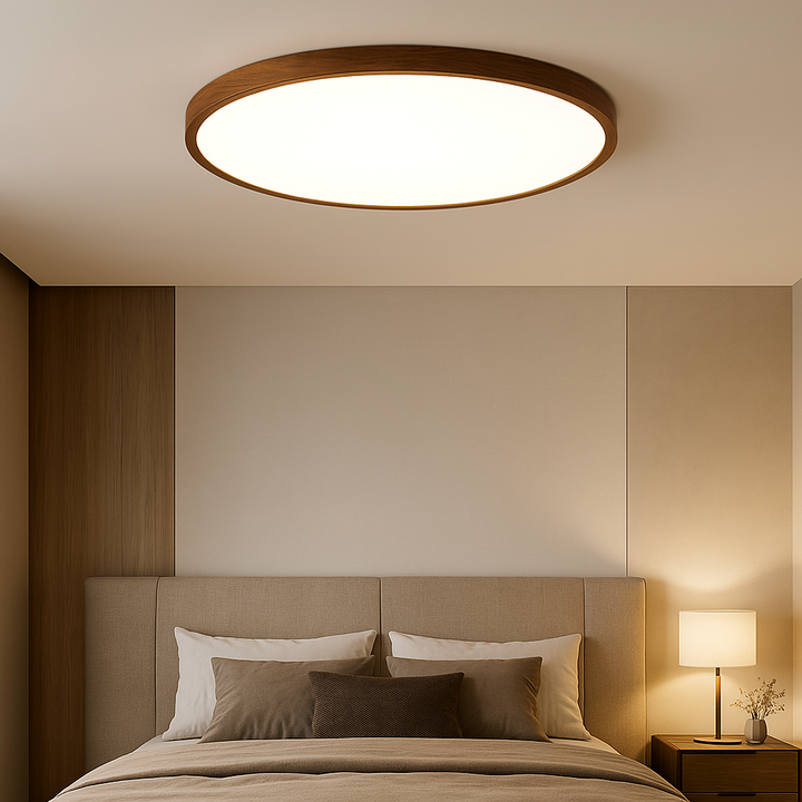Taklampe i Mørkt Tre