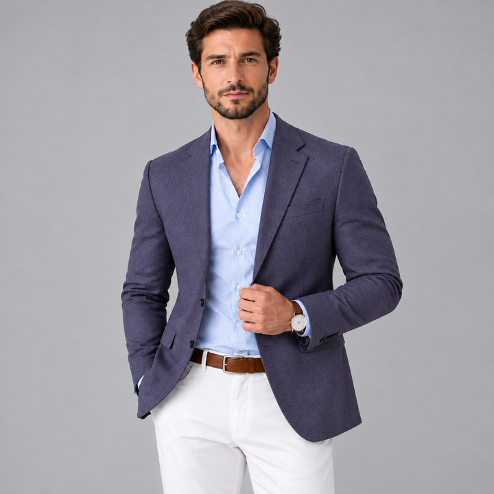 Lett linblazer til herre – smart casual jakke med lett passform