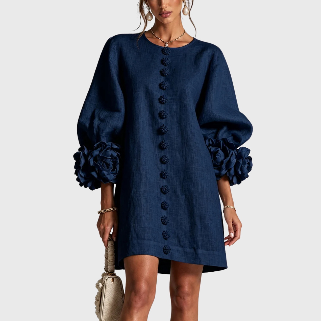 Elegant minikjole med puffermer
