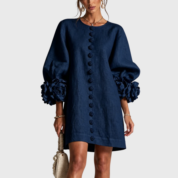 Elegant minikjole med puffermer