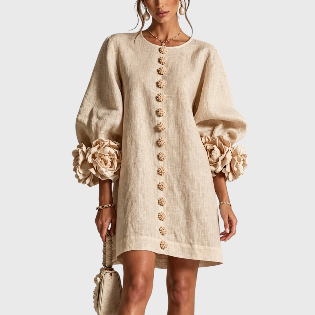 Elegant minikjole med puffermer