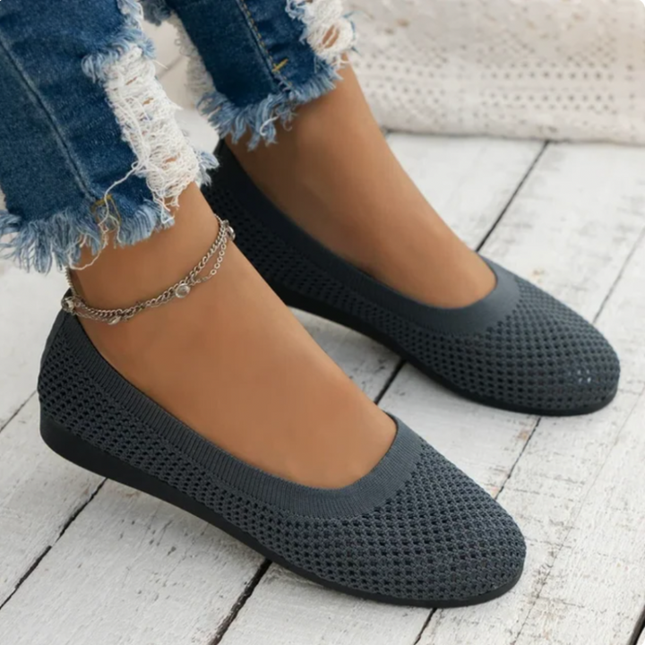 Kvinners mote slip-on flats for sommerkomfort
