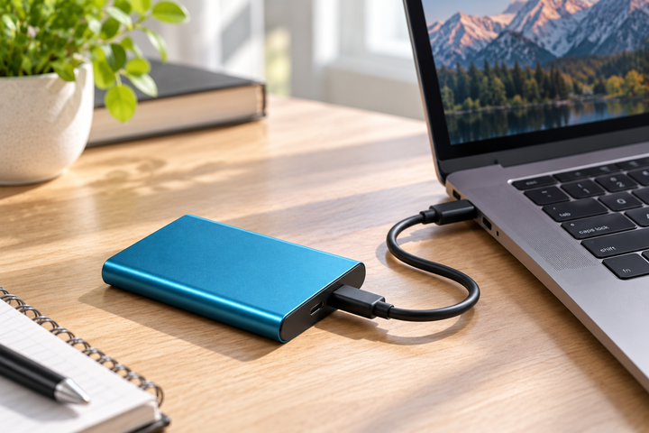 Robust ekstern SSD 30 TB for store filer