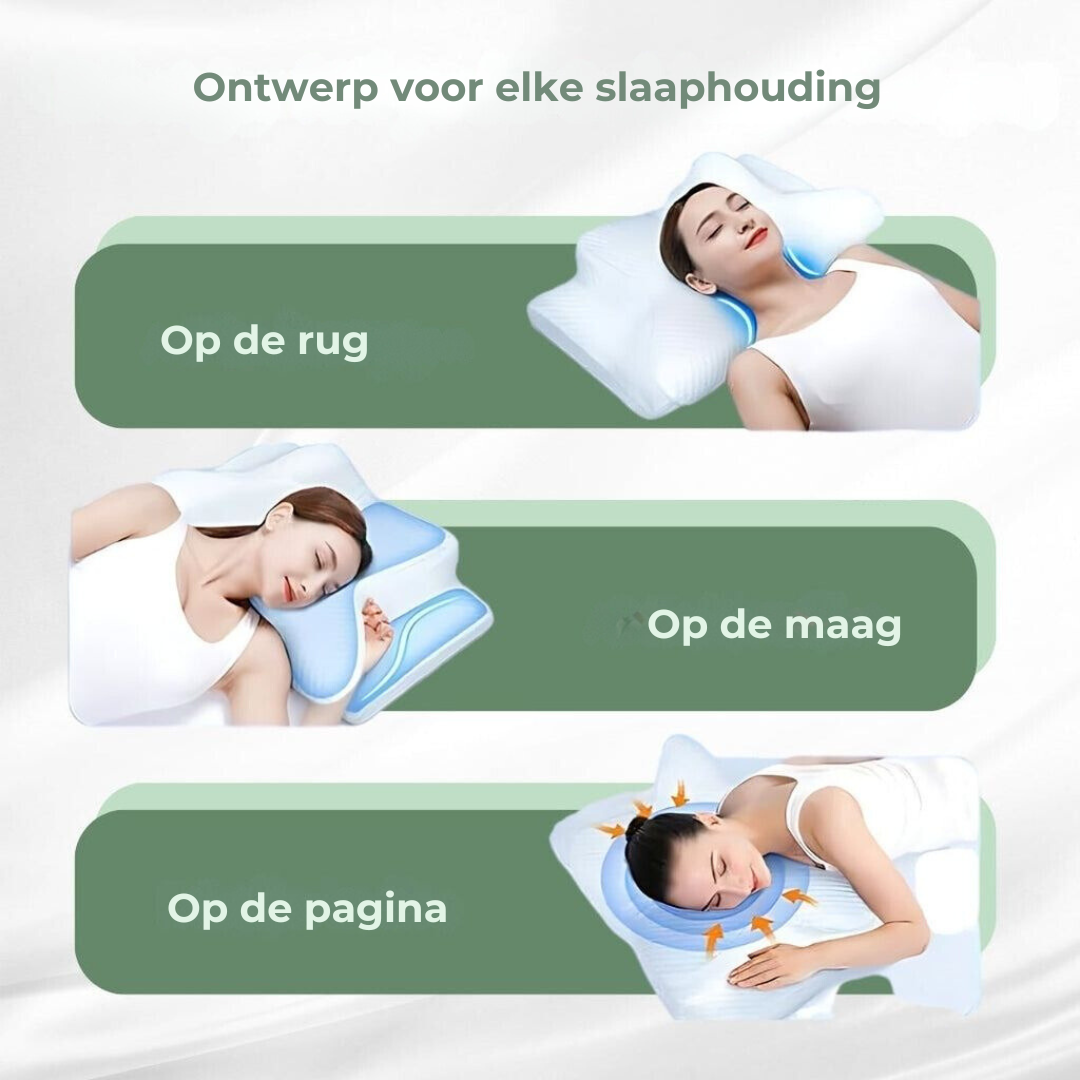 DreamAlign ortopedisk pute – Luksus minneskumpute mot nakkesmerter og alle sovestillinger