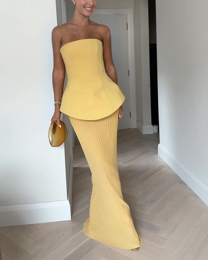 Kvinners Strapless Maxi Kjole