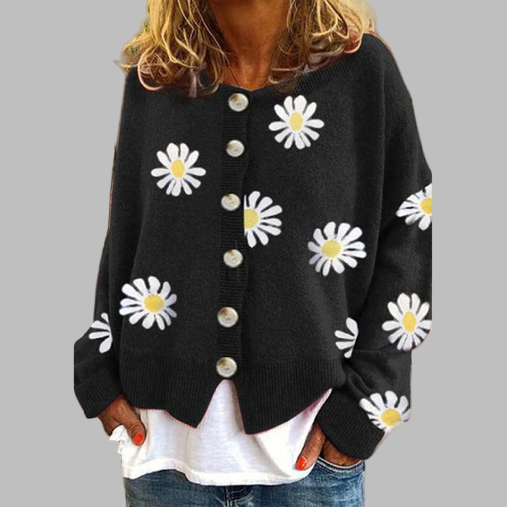 Blomstrete Strikkegenser for Damer
