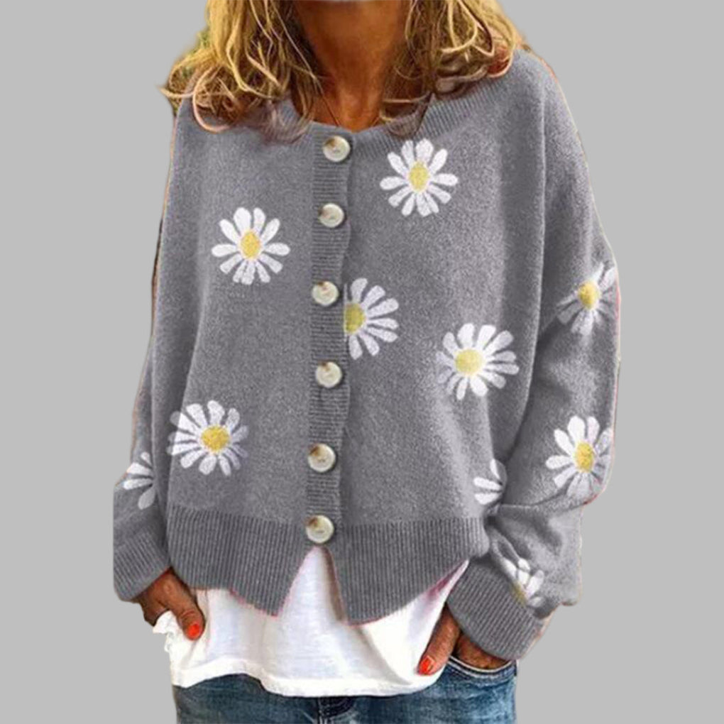 Blomstrete Strikkegenser for Damer