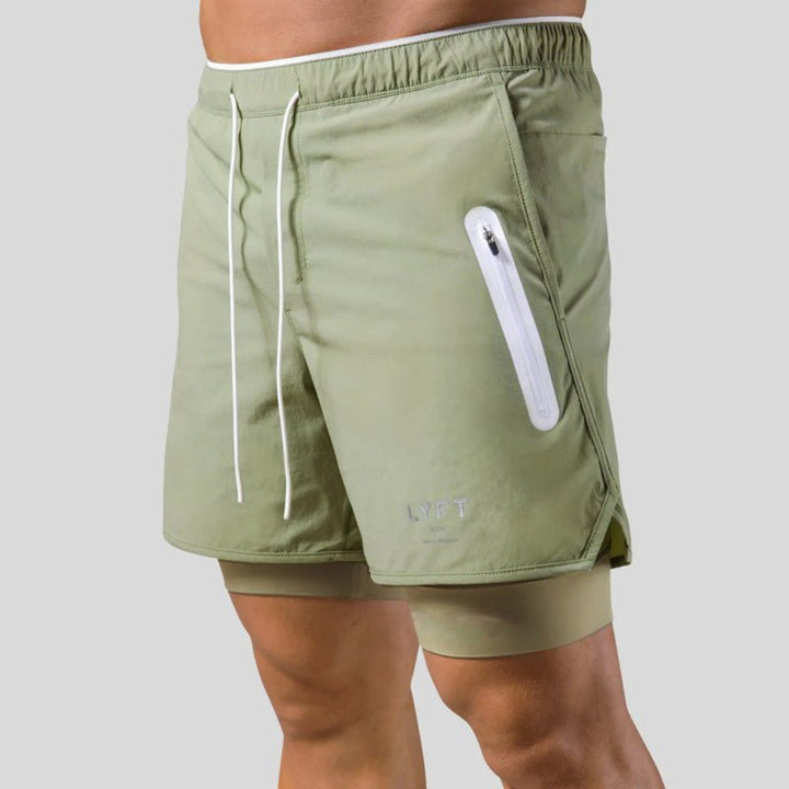 2-i-1 Sport- og Treningsshorts Herrer