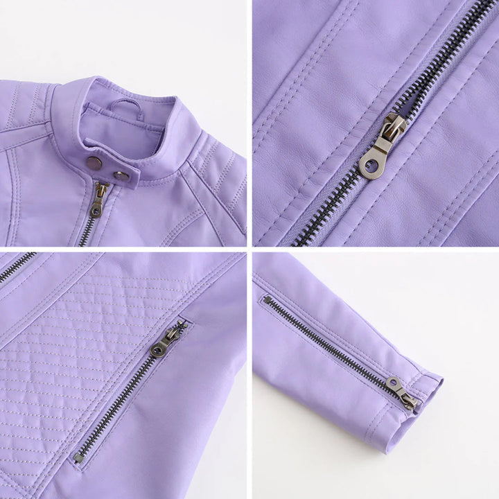 Stilfull Faux Lær Damejakke