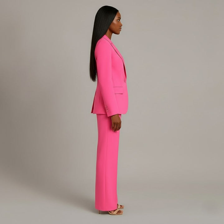 Dressett til dame med lang blazer og matchende dressbukse