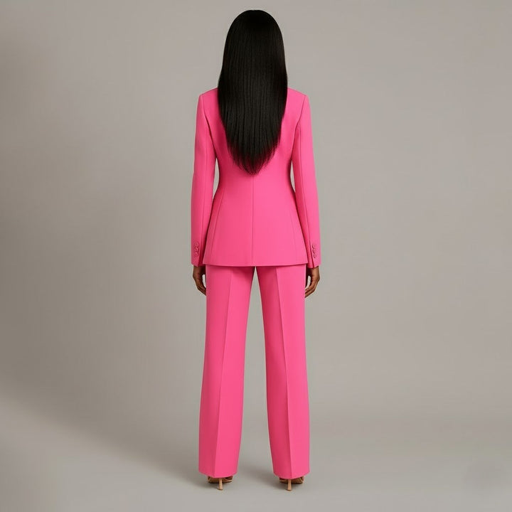 Dressett til dame med lang blazer og matchende dressbukse