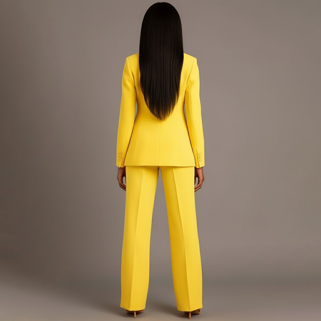 Dressett til dame med lang blazer og matchende dressbukse