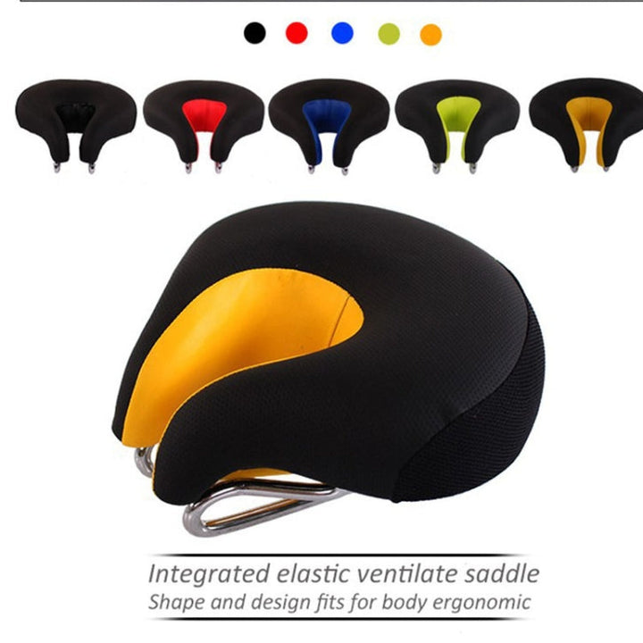 Sykkelsete | Nesefritt, Ergonomisk | Ekstra Bred Skumpolstring | Ridora