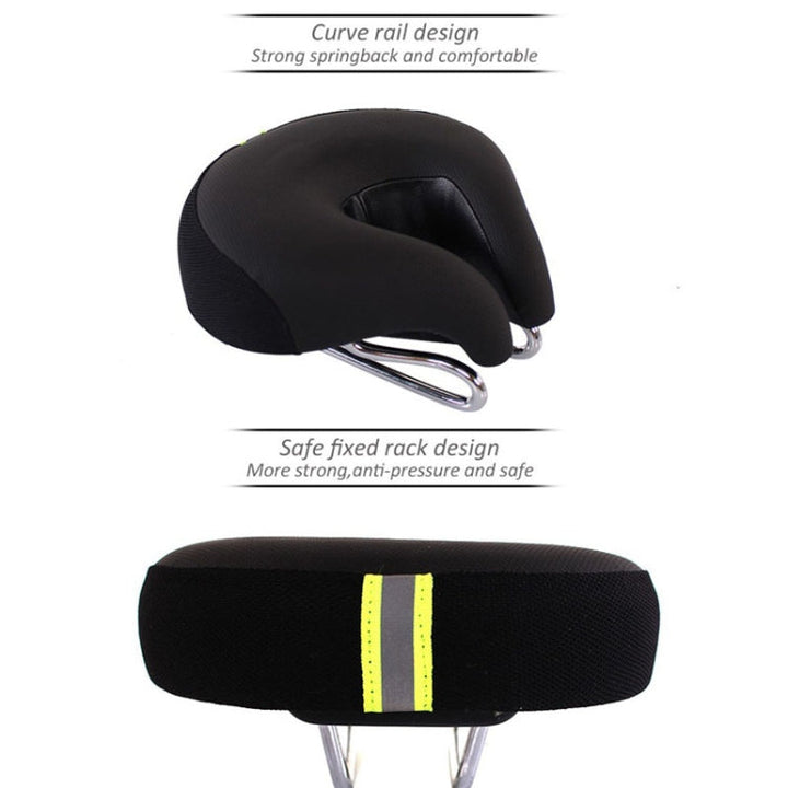 Sykkelsete | Nesefritt, Ergonomisk | Ekstra Bred Skumpolstring | Ridora