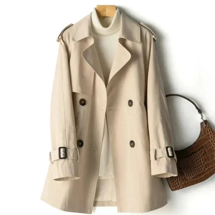Klassisk Dobbeltradet Trenchcoat for Damer