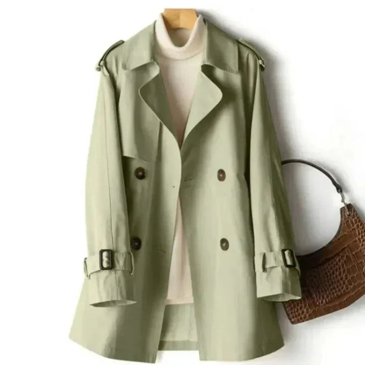 Klassisk Dobbeltradet Trenchcoat for Damer