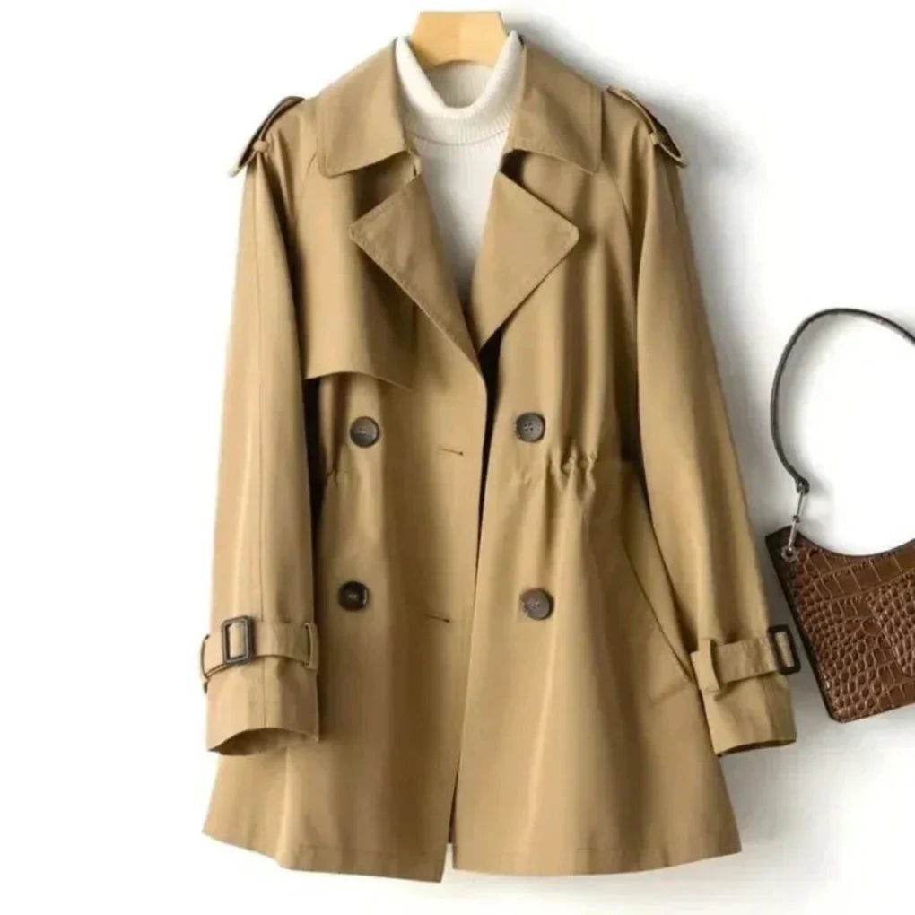 Klassisk Dobbeltradet Trenchcoat for Damer