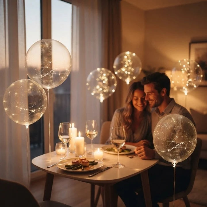 LED-ballongsett (10-pakning) – varmt lys, ingen strømtilkobling nødvendig, for enhver anledning