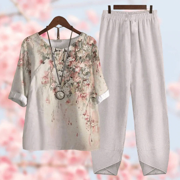 Vintage Blomster To-Dels Sett
