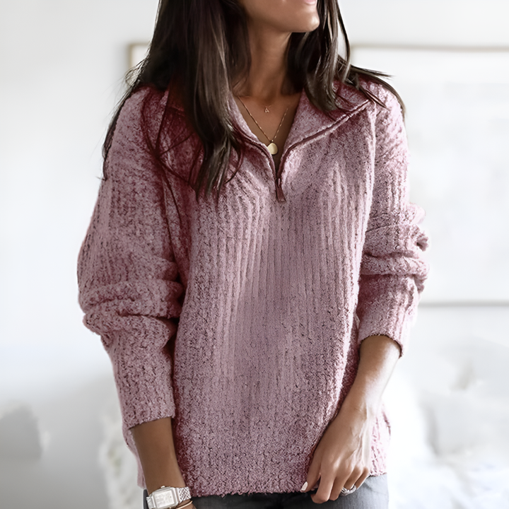 Kvinners Halv-Zip Pullover