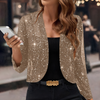 Kvinners Glitter Sequin Cardigan Jakke