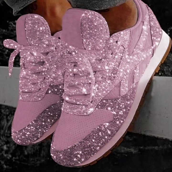 Kvinners Glitter Chunky Sneakers
