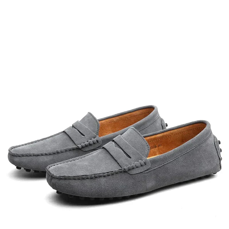 Italiensk-Stil Suede Loafers for Menn