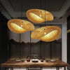 Håndlaget bambuslampe i naturlig stil