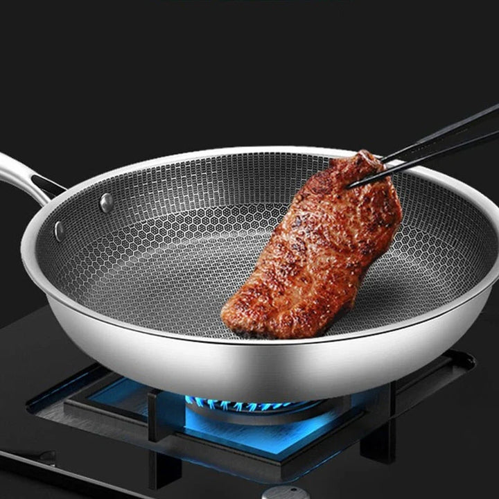 Rustfritt Stål Non-Stick Stekepanne – Enkelt Matlaging med Moderne Design