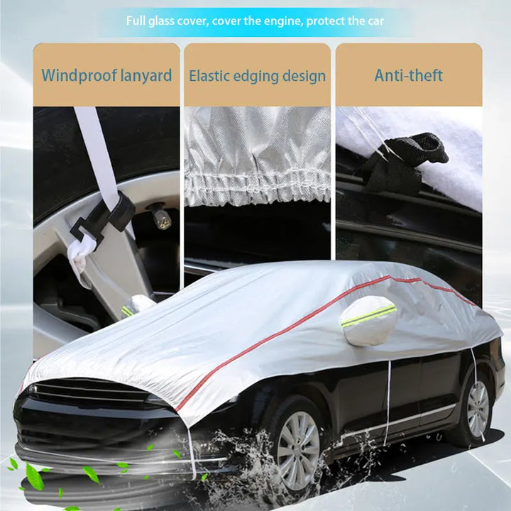 AutoVioro vanntett bildeksel | UV- og varmebeskyttelse | Vindbestandig og tyverisikkert | Nano-Oxford-stoff