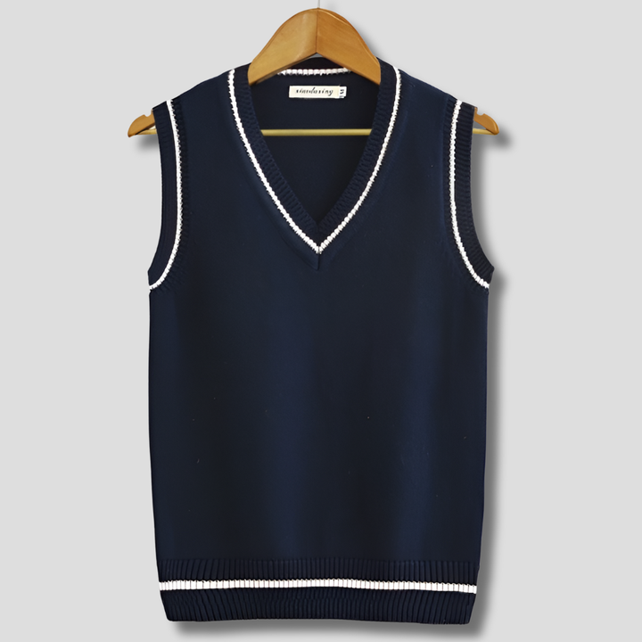 Retro Stripete Preppy Stil Ermeløs Pullover