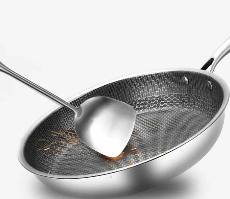 Rustfritt Stål Non-Stick Stekepanne – Enkelt Matlaging med Moderne Design